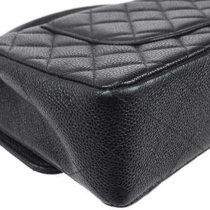 Chanel 1994 Classic Flap Handbag Medium Black Caviar