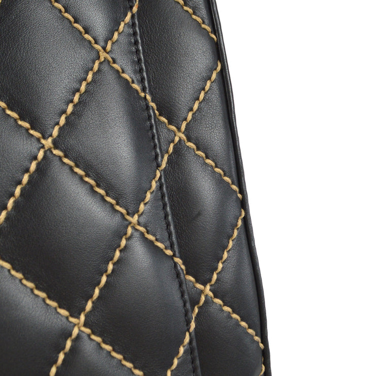 Chanel Chain Stitch Bowler Bag - Black Shoulder Bags, Handbags - CHA930177