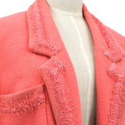 Chanel Fall 1994 frayed-detailed single-breasted blazer #40