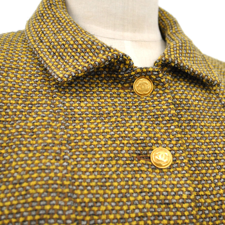Chanel 1996 Fall CC logo-buttons tweed jacket #36 – AMORE Vintage