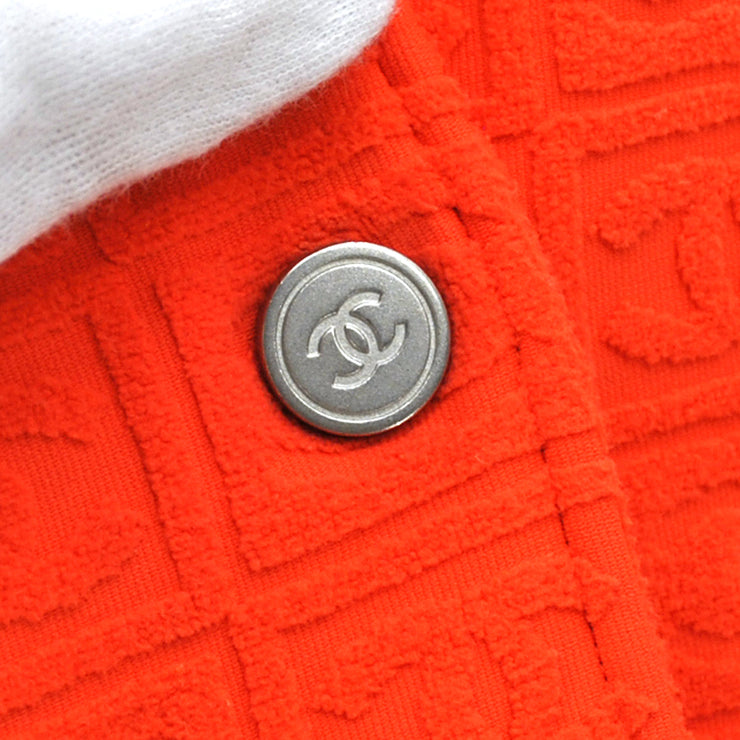 Chanel 2002 High-Summer logo-embossed towelling-finish blazer #38