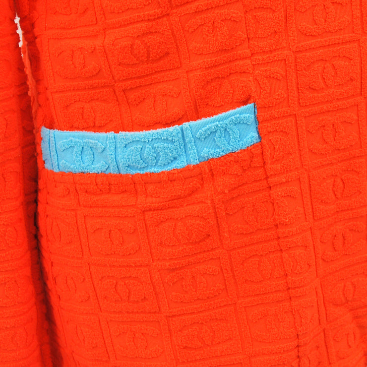 Chanel 2002高夏徽标 - 带拖曳的拖曳额外西装外套＃38