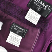Chanel 1997 Fall Single-Breasted Tweed Skirt Suit＃40