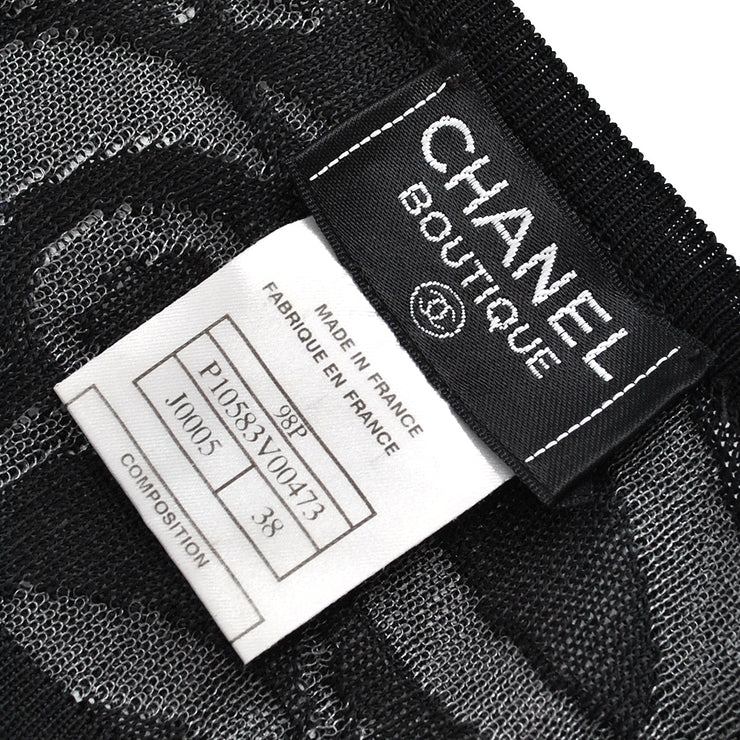 Chanel 1998春季抽象图案长袖龙rayon顶部＃38