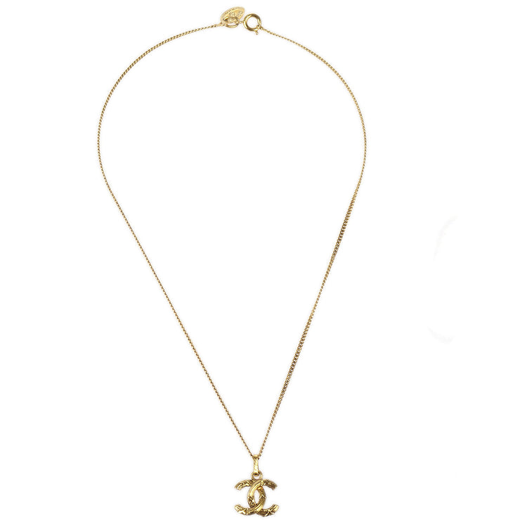 Chanel Mini CC Gold Chain Pendant Necklace