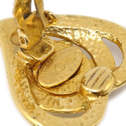 Chanel 1995 Heart Earrings Clip-On Gold 95P