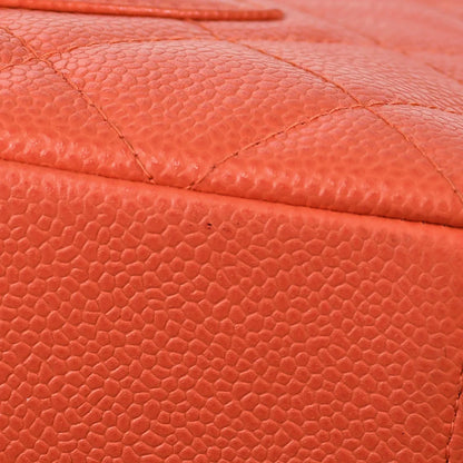 Chanel 2003-2004 Petite Shopping Tote PST Peach Orange Caviar