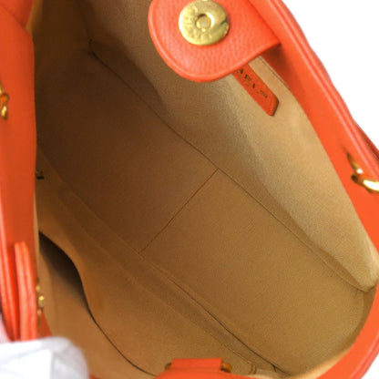 Chanel 2003-2004 Petite Shopping Tote PST Peach Orange Caviar