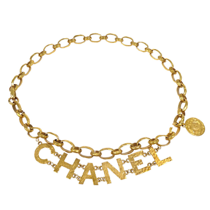 Chanel 1993 Spring Logo Gold Chain Belt