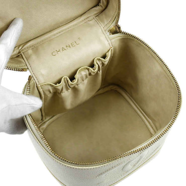 Chanel Ivory Cosmetic Bags for Women