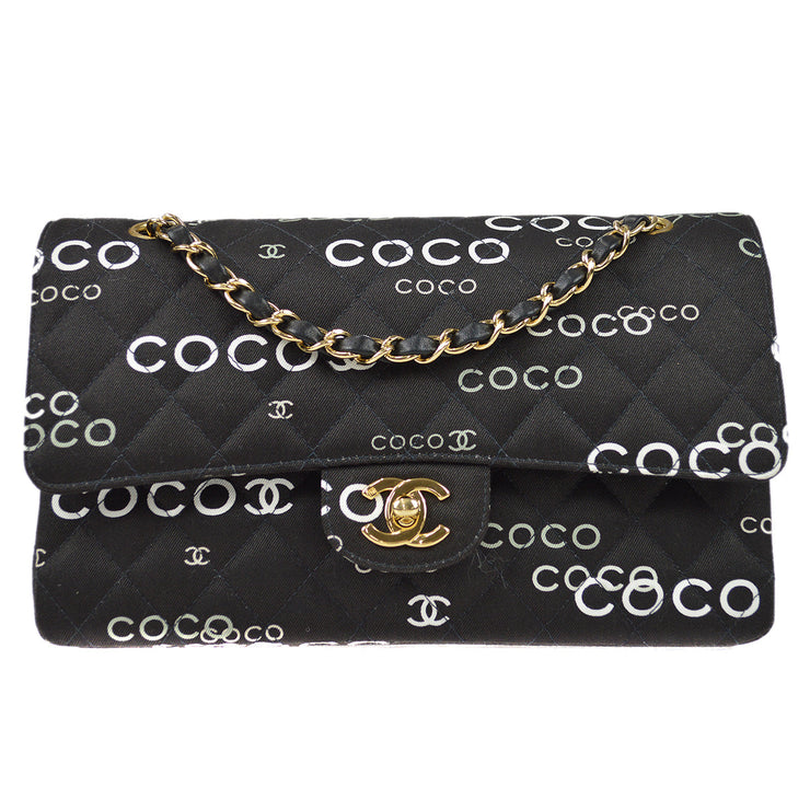 Chanel * 2001 COCO Classic Double Flap Medium Black