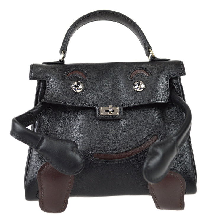 Hermes * 2000 Mini Kelly Black Veau Gulliver