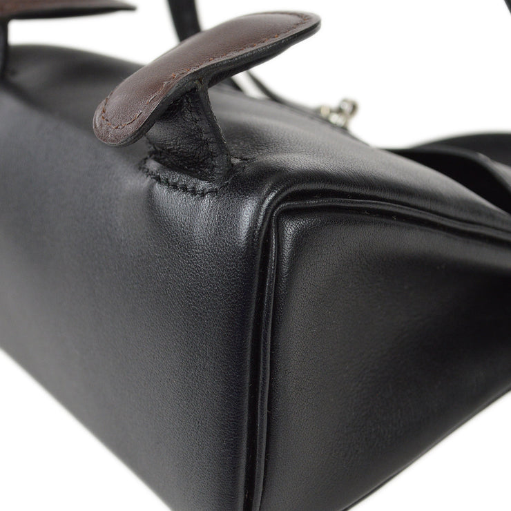 Hermes * 2000 Mini Kelly Black Veau Gulliver