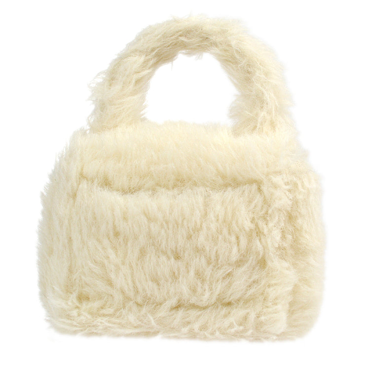 Chanel * 1994 Classic Flap Handbag Mini White Fur – AMORE Vintage