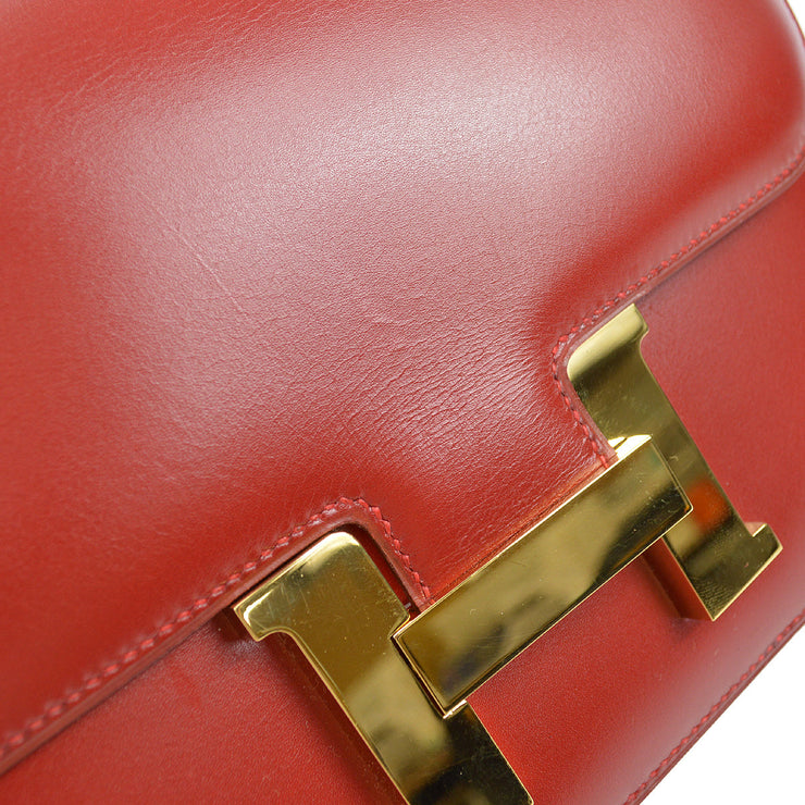 Hermes 1985 Constance 23 Rouge H Box Calf