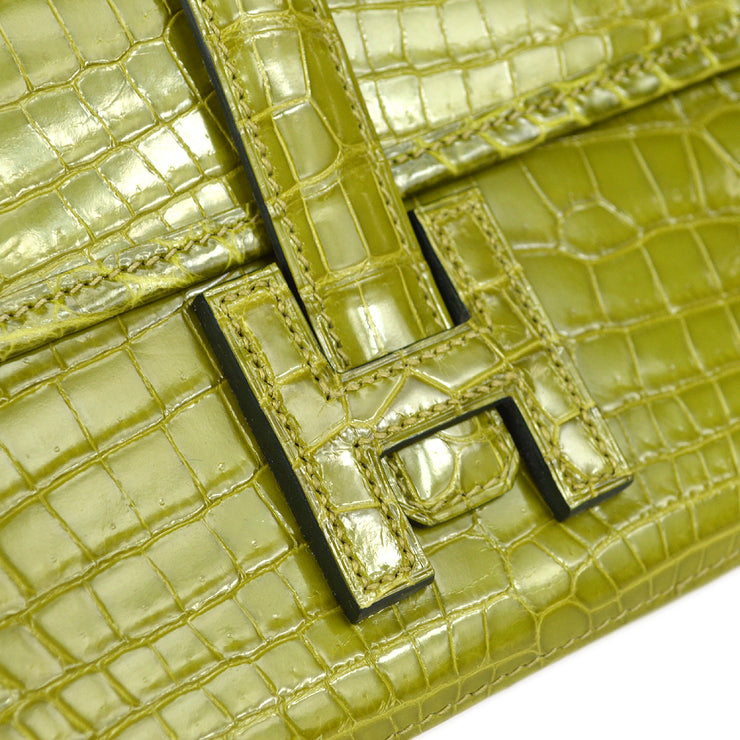 Hermes * Jije Duo Clutch Handbag Anis Green Niloticus Crocodile – AMORE  Vintage Tokyo