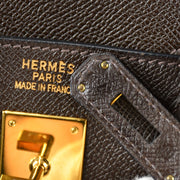 Hermes 2004 Haut a Courroies HAC 32 Chocolat Epsom