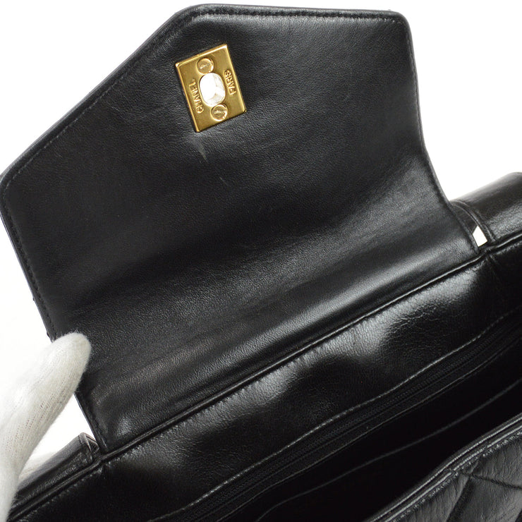 CHANEL 1996-1997 Black Lambskin Chevron Top Handle Bag – AMORE Vintage Tokyo
