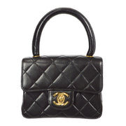 Chanel Classic Flap Micro Square Handbag Black Lambskin