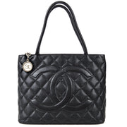 Chanel 2005-2006 Medallion Tote SHW Black Caviar