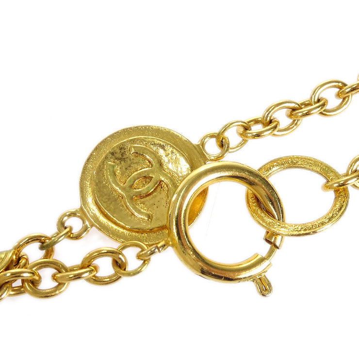 Chanel Medallion Gold Double Chain Pendant Necklace – AMORE
