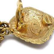 Chanel 1994 Woven CC Hoop Earrings Clip-On Gold 2881