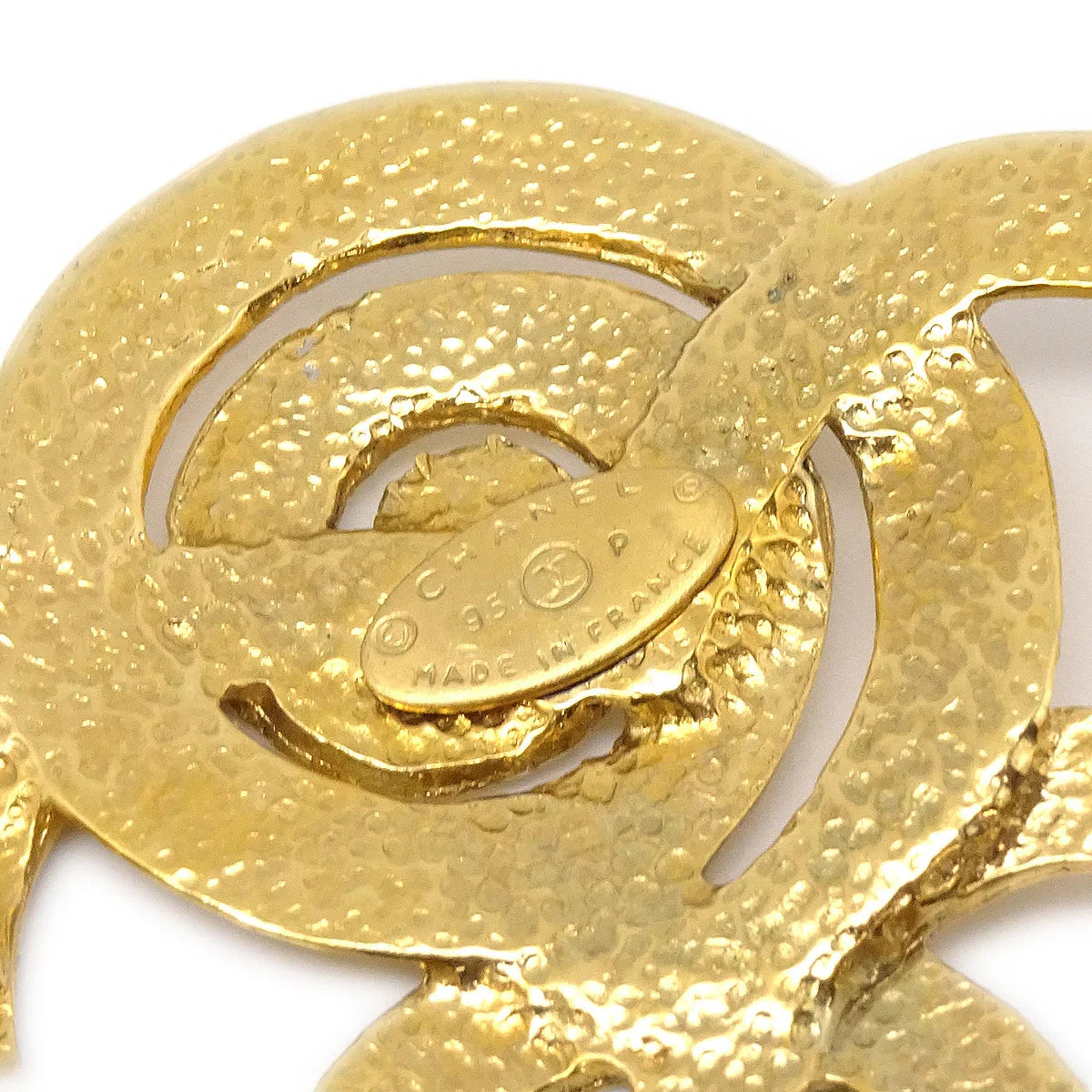 Chanel 1995 Heart Brooch Pin Gold 95P