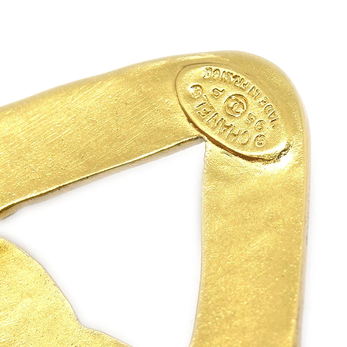 Chanel Heart Brouch Pin Gold 95p