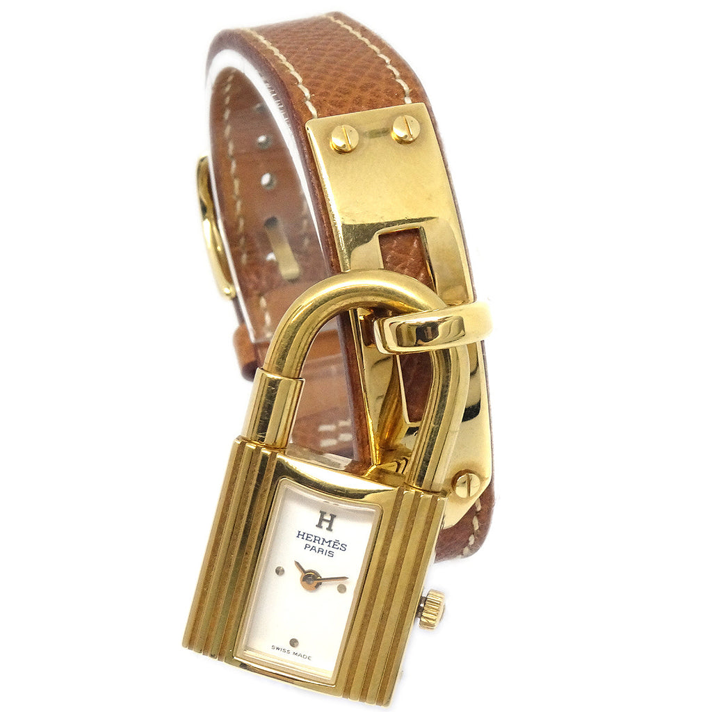 Hermes 1996 Kelly Watch Gold Courchevel-