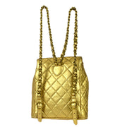 Chanel 1994 Gold Lambskin Duma Chain Backpack Large
