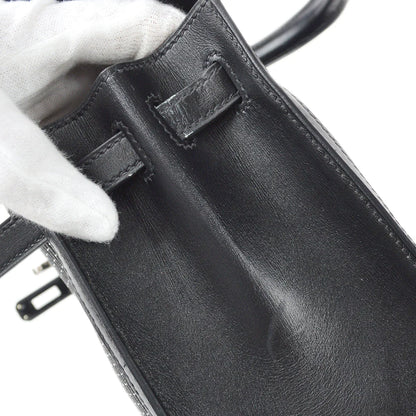 Hermes * 1999 Kelly 25 Sellier Black Metal Crinolin