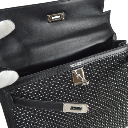 Hermes * 1999 Kelly 25 Sellier Black Metal Crinolin