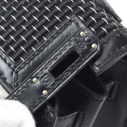 Hermes * 1999 Kelly 25 Sellier Black Metal Crinolin