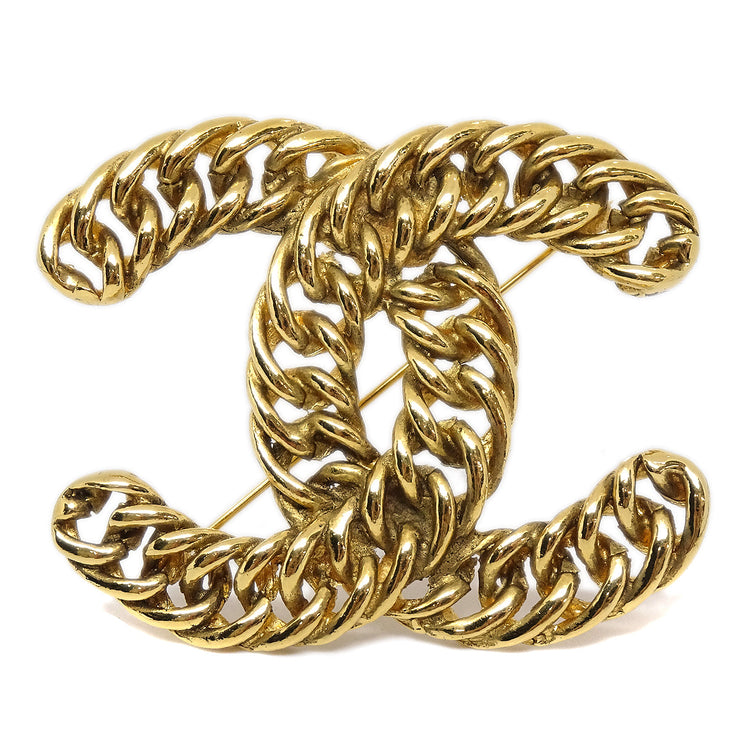 Chanel CC Brooch Pin Gold 93A