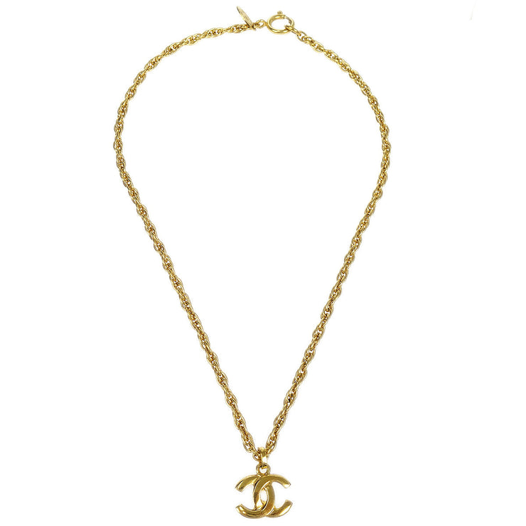 1980s CC pendant chain necklace