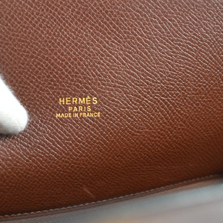 Hermes Kelly Sport GM Shoulder Bag Purse Brown Courchevel ◯U ZX 88340