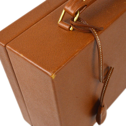 Hermes * 1993 Jewelry Case Courchevel Gold