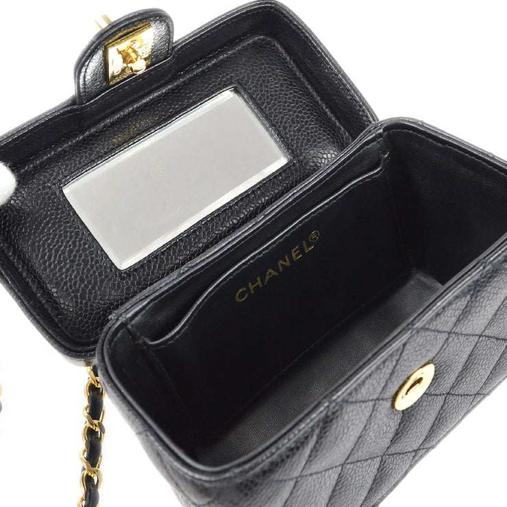 Chanel Caviar Vanity Cosmetic Case – CocoVintageBags