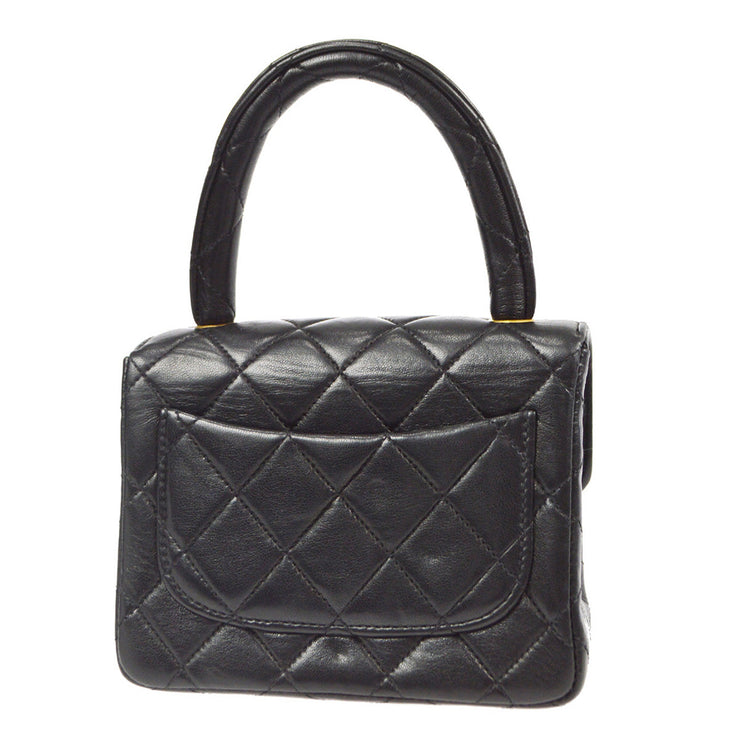 Chanel Classic Flap Micro Handbag Black Lambskin