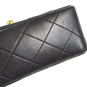 Chanel Classic Flap Micro Handbag Black Lambskin