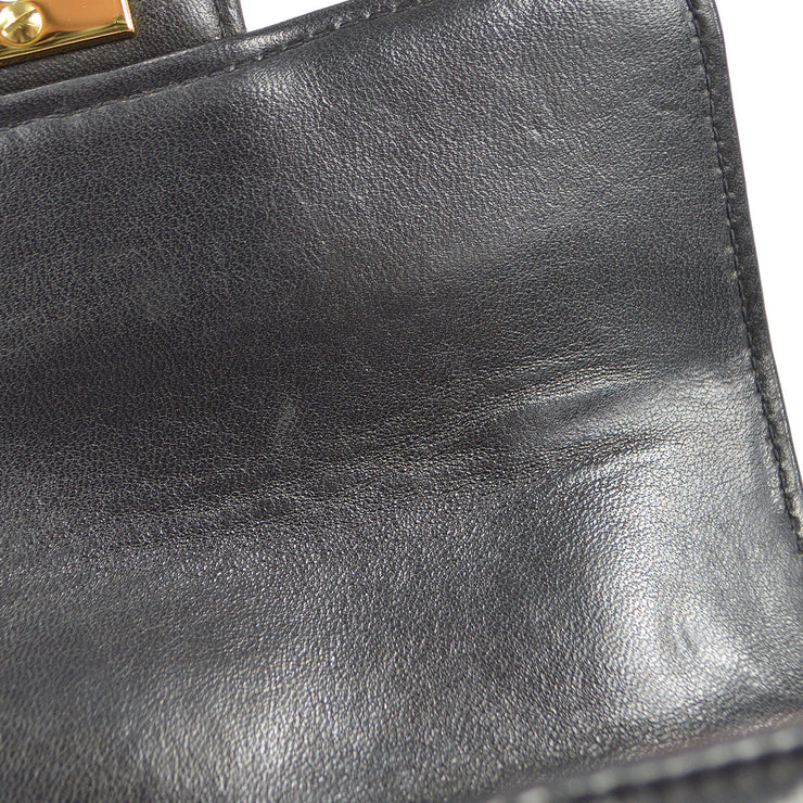 Chanel Classic Flap Micro Handbag Black Lambskin