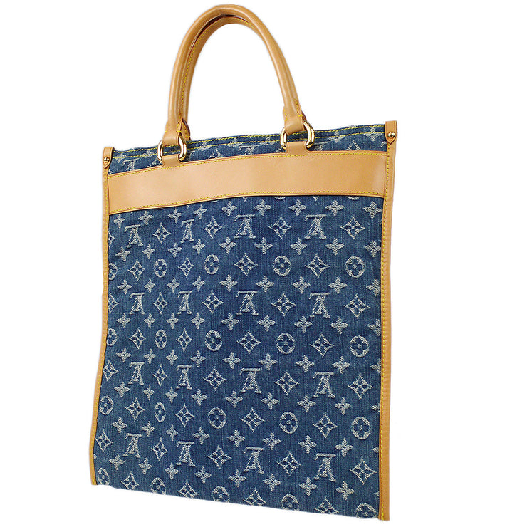 Louis Vuitton Flat Shopper Blue M95018 Monogram Denim