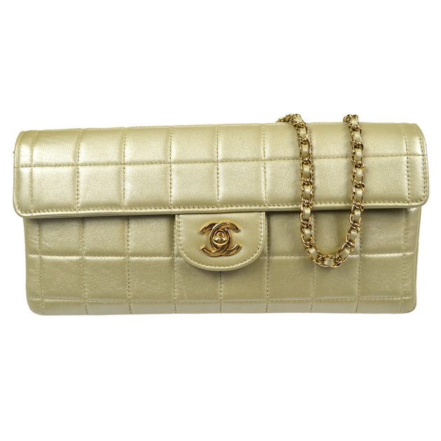 Chanel 2001-2003 East West Choco Bar Lambskin Gold – AMORE Vintage