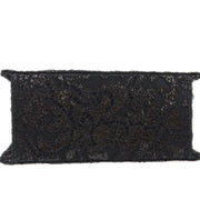 Chanel * 1997-1999 Both Sided Turnlock Lace Handbag Black Satin