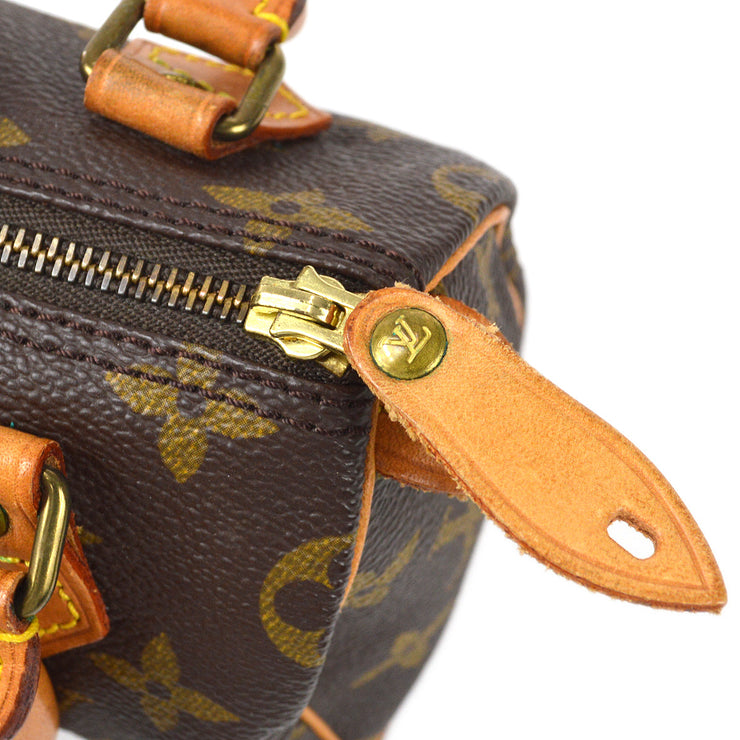 LOUIS VUITTON Monogram Mini Speedy Small Handbag M41534 Brown