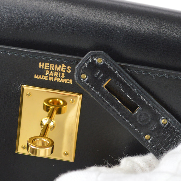 Hermes 1971 Kelly 32 Sellier Black Box Calf – AMORE Vintage Tokyo