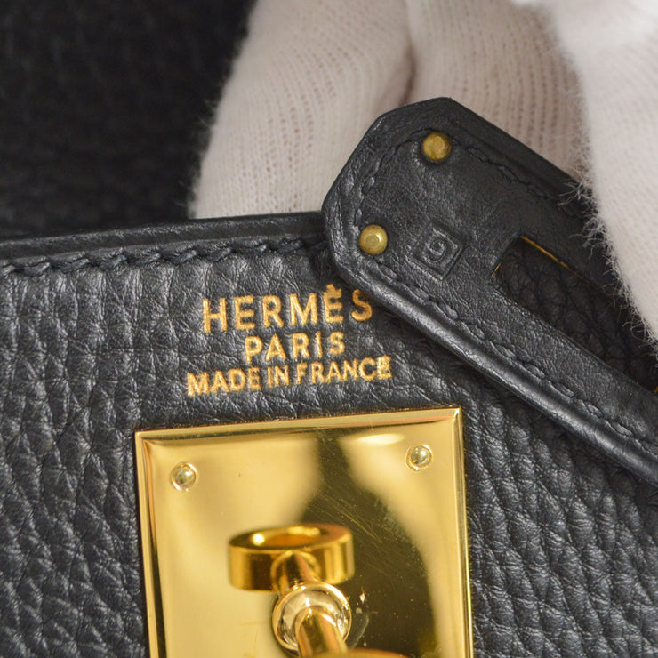 Hermes 2003 Kelly 32 Retourne Black Taurillon Clemence