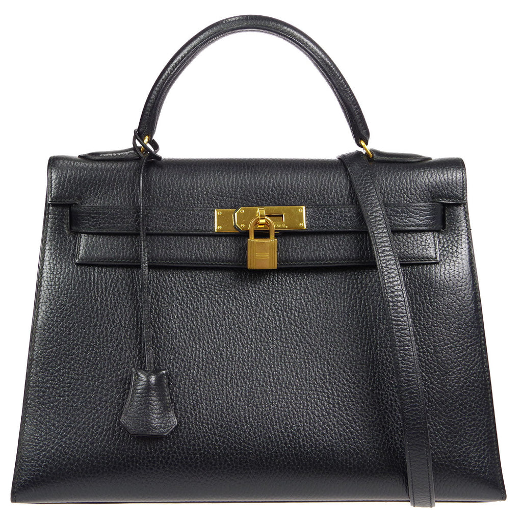 HERMES 1992 KELLY SPORT GM Black Ardennes – AMORE Vintage Tokyo