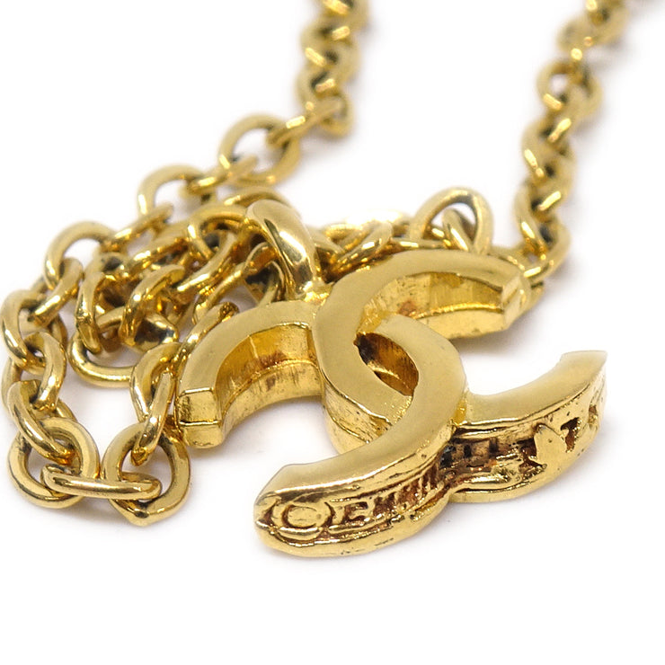 Chanel Lava Coco Mark Necklace Gold Plated