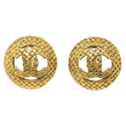 Chanel Button Earrings Gold Clip-On 29/2889